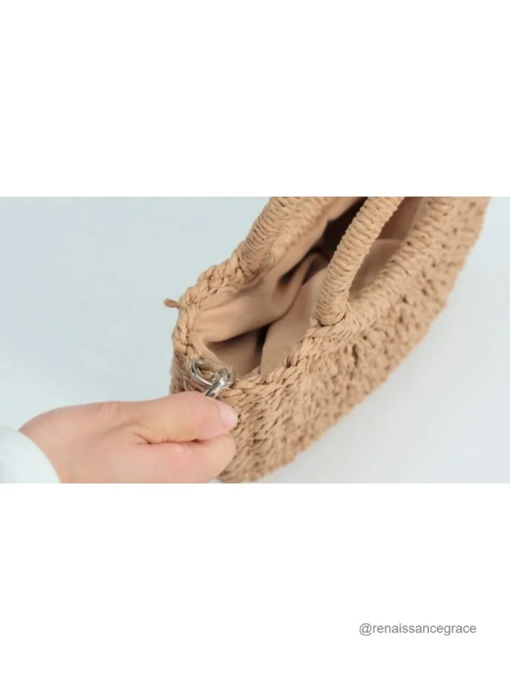 Handmade Straw Crochet Hobo Bag for Women Boho Summer Beach Tote